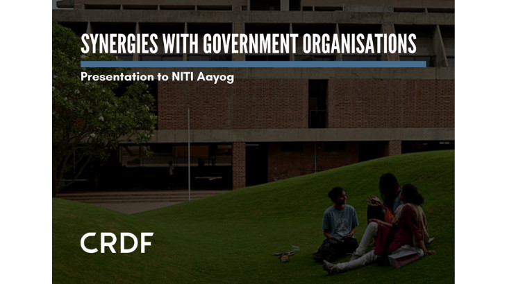 CRDF and CEPT presented to Niti Aayog on 'Synergies with government  organisations'