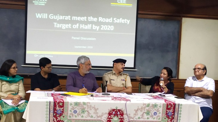 Nitika Bhakuni speaks at a panel on road safety