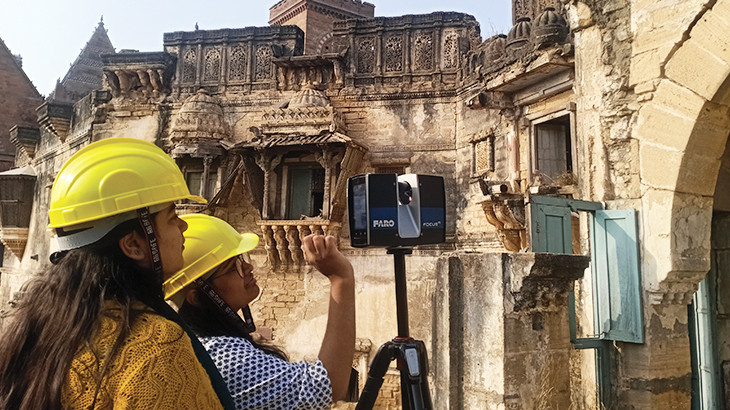 CHC Conducts CEPT Professional Program on Digital Documentation of Built Heritage at Pragmahal, Bhuj