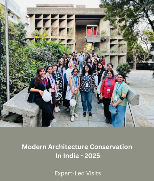 Expert-Led Visits to Modern Buildings of Ahmedabad: Week-Long-In-Person Training on ‘Modern Architecture Conservation in India’ 2025