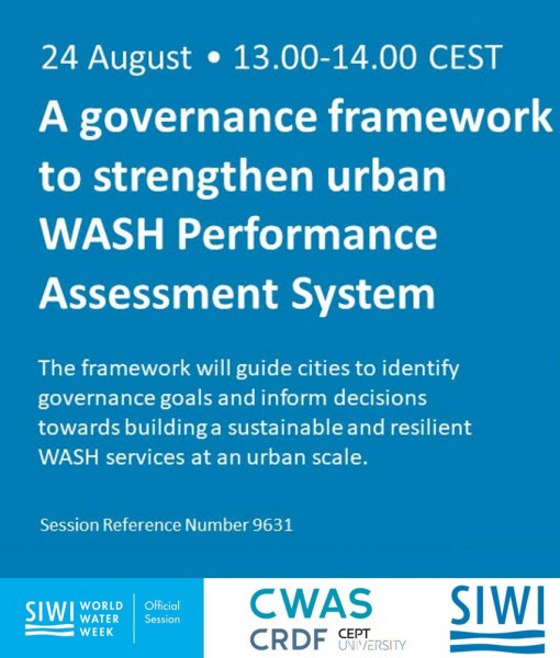 World Water Week Session -  A Governance Framework to Assess Urban Water and Sanitation Services