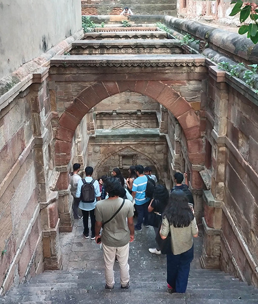 Heritage Walk around  traditional water systems in the historic city of Ahmedabad