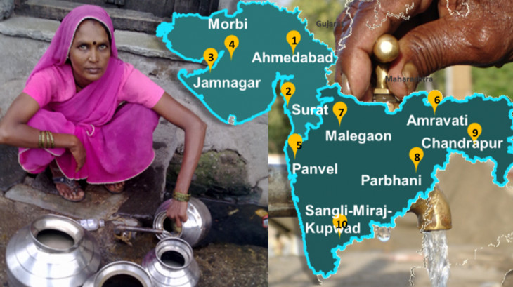 Assessing last mile connectivity for urban water supply service in Gujarat and Maharashtra